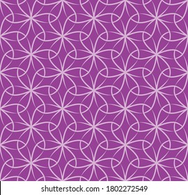 Japanese Overlapping Flower Vector Seamless Pattern