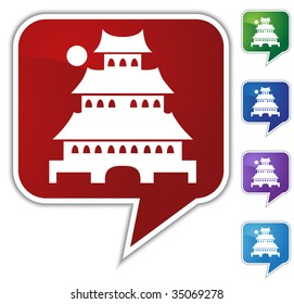 japanese pagoda icon bubble