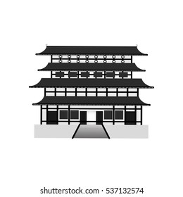 Japanese pagoda temple icon vector illustration graphic design