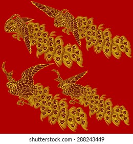 Japanese painting peacock