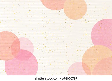 Japanese paper autumn circle background