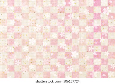 Japanese paper cherry tree New Year's card background