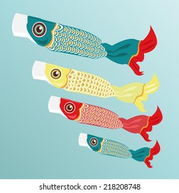 japanese paper fish carp.