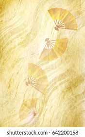 Japanese paper gold background texture