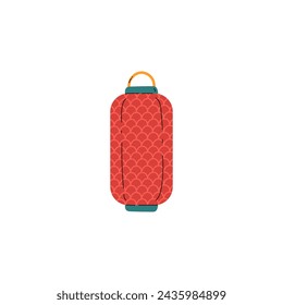 Japanese paper lantern flat style, vector illustration isolated on white background. Decorative design element, culture and traditions, festival or holiday