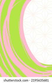 Japanese paper New Year's card Japanese pattern background