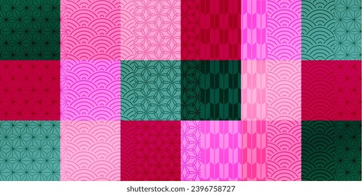 Japanese Paper Pattern Colorful Background