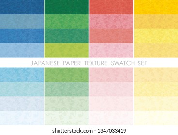 Japanese paper swatch set, vector illustration.