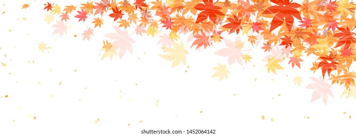 Japanese paper texture   maple and autumn leaves