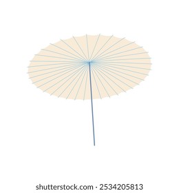 Guarda-chuva de papel japonês, retro branco asiático parasol com identificador vetor ilustração