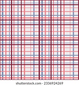 Japanese Pastel Plaid Vector Seamless Pattern