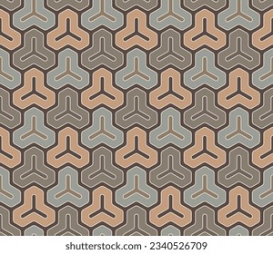 Japanese Pastel Triangle Mosaic Vector Seamless Pattern