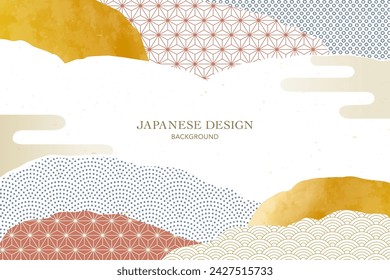 Japanese pattern abstract background design.