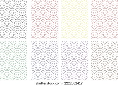 Japanese Pattern Aomiha Primary Color Material Set