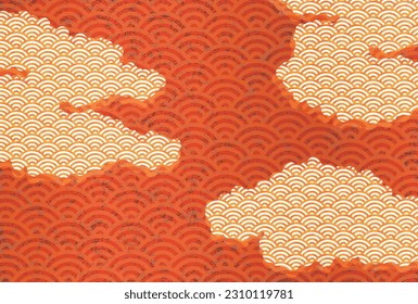 Fondo otoñal del patrón japonés