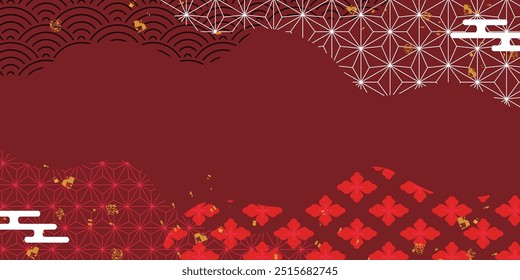 Fondo de patrón de otoño de patrón japonés