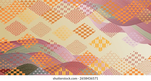 Fondo de patrón de otoño de patrón japonés