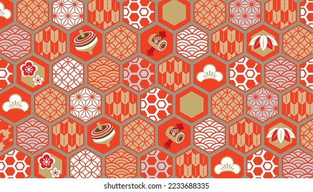 Japanese pattern background pattern illustration