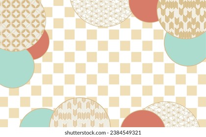 Japanese pattern background pattern illustration