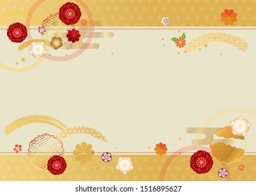 japanese pattern background material for Japanese plum