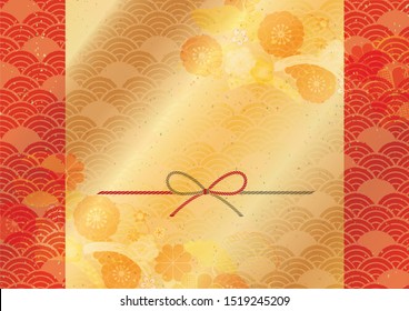 Japanese pattern background material for Japanese plum