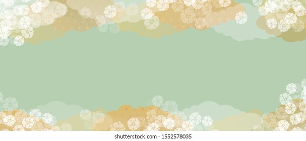 japanese pattern background material for Japanese plum