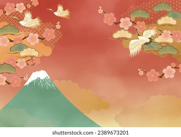 Japanese Pattern Background Template for New Year