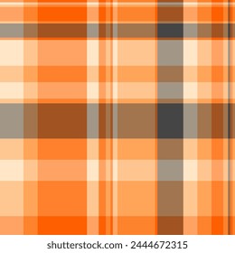 Japanese pattern background textile, craft tartan plaid fabric. Selection seamless vector check texture in orange and pastel color.