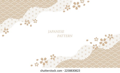 Japanese pattern background vector illustration