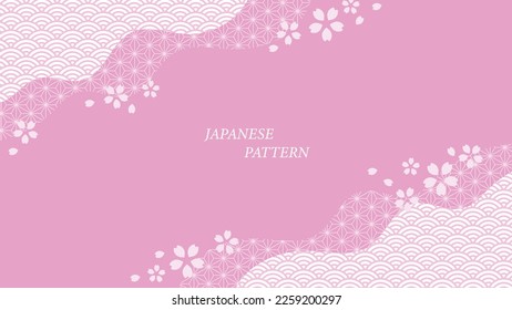 Japanese pattern background vector illustration