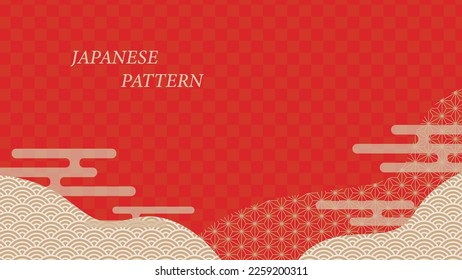 Japanese pattern background vector illustration