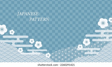 Ilustración vectorial de fondo de patrón japonés