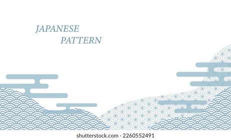 Ilustración vectorial de fondo de patrón japonés