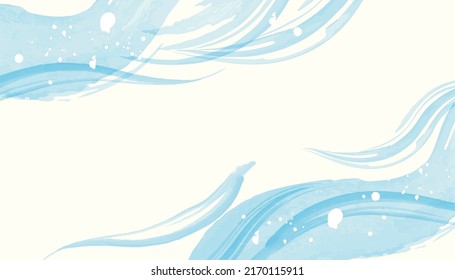 Japanese pattern background watercolor style background illustration