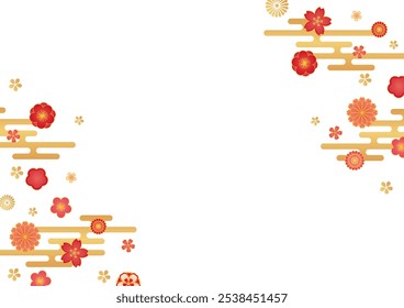 Webgrafiken mit japanischen Hintergrundmustern