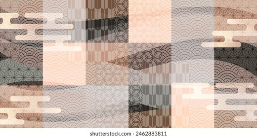 Japanese Pattern Pattern Beige Background