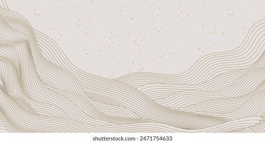 Patrón japonés de fondo de onda beige