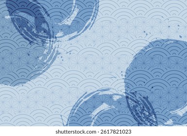 Japanese Pattern  Blue  Summer  Background