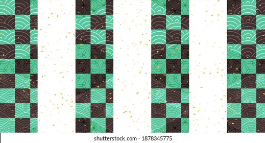 Japanese pattern check pattern background