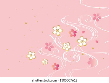 Japanese pattern of cherry blossoms