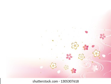 Japanese pattern of cherry blossoms