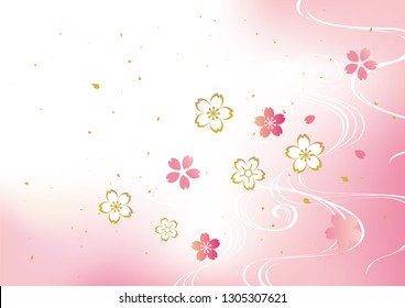 Japanese pattern of cherry blossoms