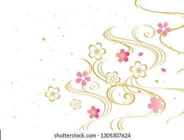 Japanese pattern of cherry blossoms