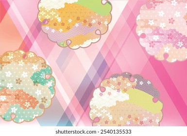 Japanese Pattern Cherry Blossoms Background