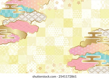 Japanese Pattern Cherry Blossoms Background