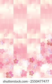 Japanese Pattern Cherry Blossoms Background