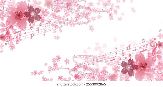Japanese Pattern Cherry Blossoms Background