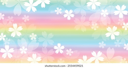 Japanese Pattern Cherry Blossoms Background