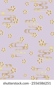 Japanese Pattern Cherry Blossoms Background