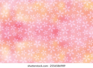 Japanese Pattern Cherry Blossoms Background
